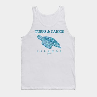 Turks & Caicos Islands Gliding Sea Turtle Tank Top